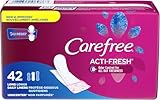 Carefree Acti-Fresh Body Shape Pantiliners Long to Go Unscented - 42 Liners, Pack of 3 (Packaging May Vary)