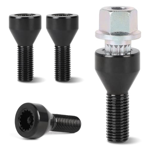 EFUTURETIME 4 x Bulloni Antifurto per Ruote M14 x 1,5