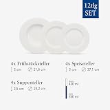 Villeroy & Boch Wonderful World Zestaw Obiadowy, Biały, 12 sztuk