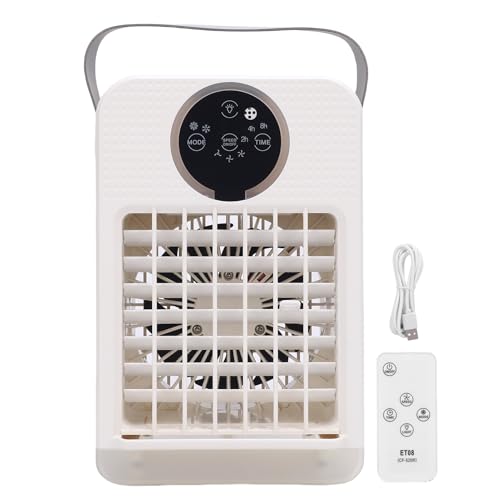 Generico Raffreddatore Portatile, Ventilatore Umidificatore 3 in 1, Serbatoio Dellacqua da 700 Ml per 6 Ore di Raffreddamento, Condizionatore Personale USB, Adatto per Camera da Letto