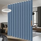 100% Blackout Drapes for Sliding Glass Door - Thermal Insulated Door Blinds Patio Door Curtains Vertical Blinds for Window(Blue, W180 x L84, 1 Pack)