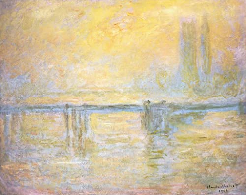 Pont de Charing Cross Brouillard Monet affiche impression toile murale salon