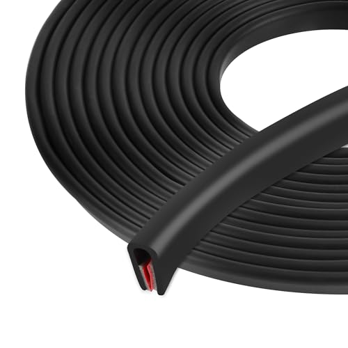 Profilé de Protection des Bords, 10mm x 6 Mètres Joint Caoutchouc en u, Protection Bord de Tole pour Tôle, Portes De Voiture, Trappe, Coins De Table
