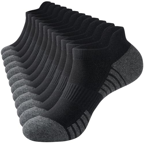 RUIXUE Mens Sports Socks Breathable Trainer Running Socks for Women Men, Cotton Low Cut Ankle Socks Hiking Socks for Casual and Athletic Wear (6 Pairs/10 Pairs)