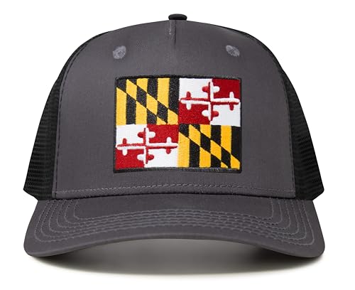 Image of International Tie State Hat for Men and Women, Adjustable Snapback Trucker Baseball Cap with Embroidered Patch