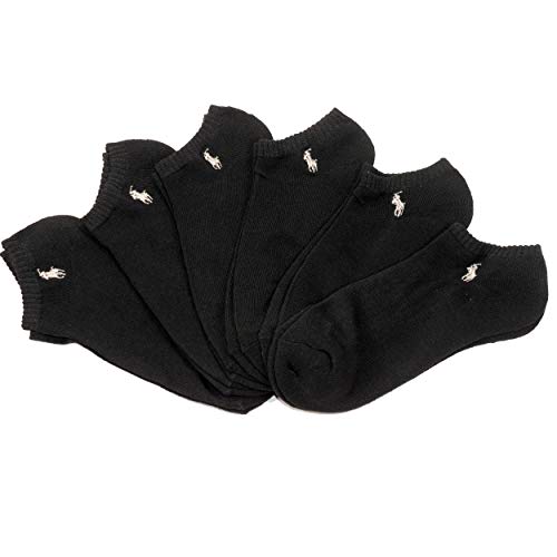 Polo Ralph Lauren Men`s Half Cushioned No Show Socks 6 Pack