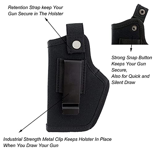 Depring Concealed Carry Holster And Double Mag Pouch For Right And Left Hand Draw Fits Subcompact To Large Handguns #TOP3