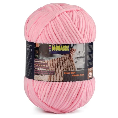 Chunky Velvet Yarn for Crocheting & Knitting, 7.05oz 262.4yd Super