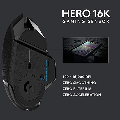 Logitech G G502 11 Button Wireless Gaming Mouse, Usb Black & Logitech G Wireless Gaming Mice Cloth Or Hard Gaming Mouse Pad, Black #TOP3