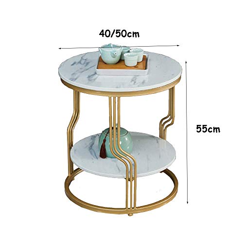 Table basse ronde en marbre : la solution gain de place pour petit salon - 5