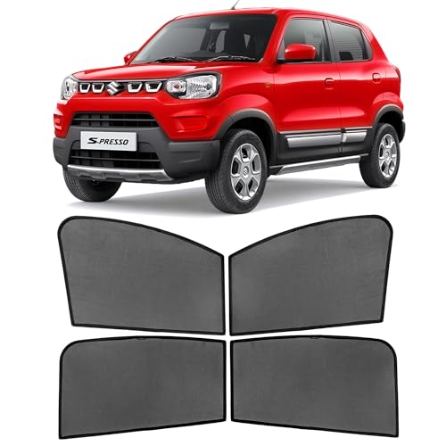 Image of AutoStory Custom Fit Black Mesh Car Sunshade for SPresso | UV & Heat Protection Car Window Curtains | Privacy Car Sun Shade | Breathable Vehicle Specific Side Window Shades