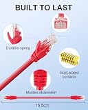 RIIEYOCA Cat6 Ethernet Patch 0.5ft, szybki Internet kabel sieciowy LAN Patch Kable ze złączami Rj45 do routera, modemu, przełącznika, serwera (mieszany kolor 8 Pack)
