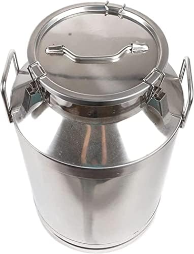 12-60L Milk Can 304 Stainless Steel Milk Transport Can Milk Bucket Wine Pail Barrel Tea Canister Tote Jug with Sealed Lid Heavy Duty Liquid Storage Container,20L,50L(13.16 Gallon)