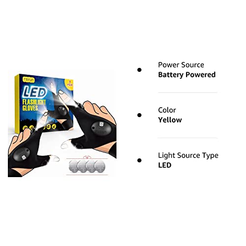 Gifts For Men , Led Flashlight Gloves, Cool Gadgets Christmas Stocking Stuffers Unique Birthday Gifts For Dad Boyfriend Husband Him, Light Gloves Tool For Camping Fishing Car Repairing Hiking #TOP6