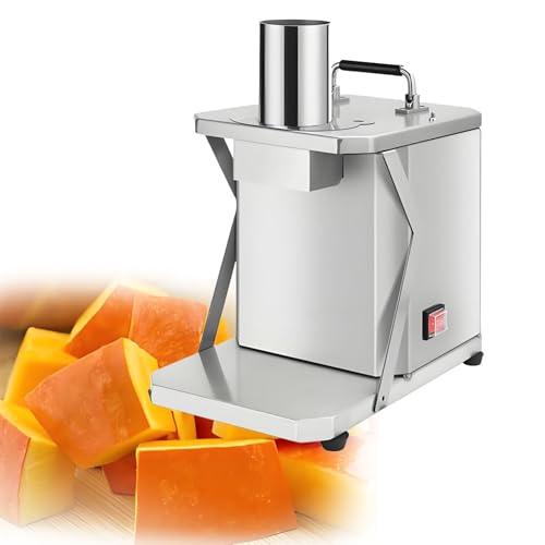 WTRYRN 3 in 1 Commercial Vegetable Slicer Shredder,Electric Fruit Dicing Machine,402C Stainless Steel Blades,for Onions, Carrots, Cucumbers, Diced Ham, Potatoes
