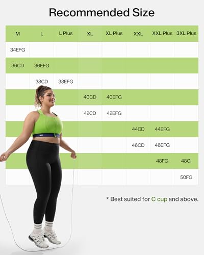 Image of High Impact Sports Bras Non Pads Zip Front Adjustable Racerback Bra for Large Bust Women Workout Running