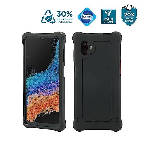 Etui Mobilis kompatybilne z Samsung Galaxy XCover 6 Pro, odporne na wstrząsy etui odporne na wstrząsy 20x wyższe niż standard wojskowy, recykling, antybakteryjne, czarne