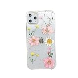 ✿ Hülle für iPhone 11, Exklusives Design: Die hülle ist sorgfältig mit echten, trockenen, natürlichen Blütenblättern verziert, machen Ihr iPhone elegant und stilvoll.