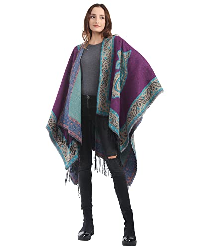 DiaryLook Mantella con Poncho Frontale Aperto alla...