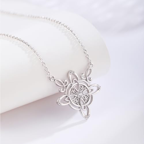 Nudo de Bruja Plata 925 Original Witches Knot Necklace Sterling Silver Celtic Wiccan Pendant Jewelry Gifts for Women4