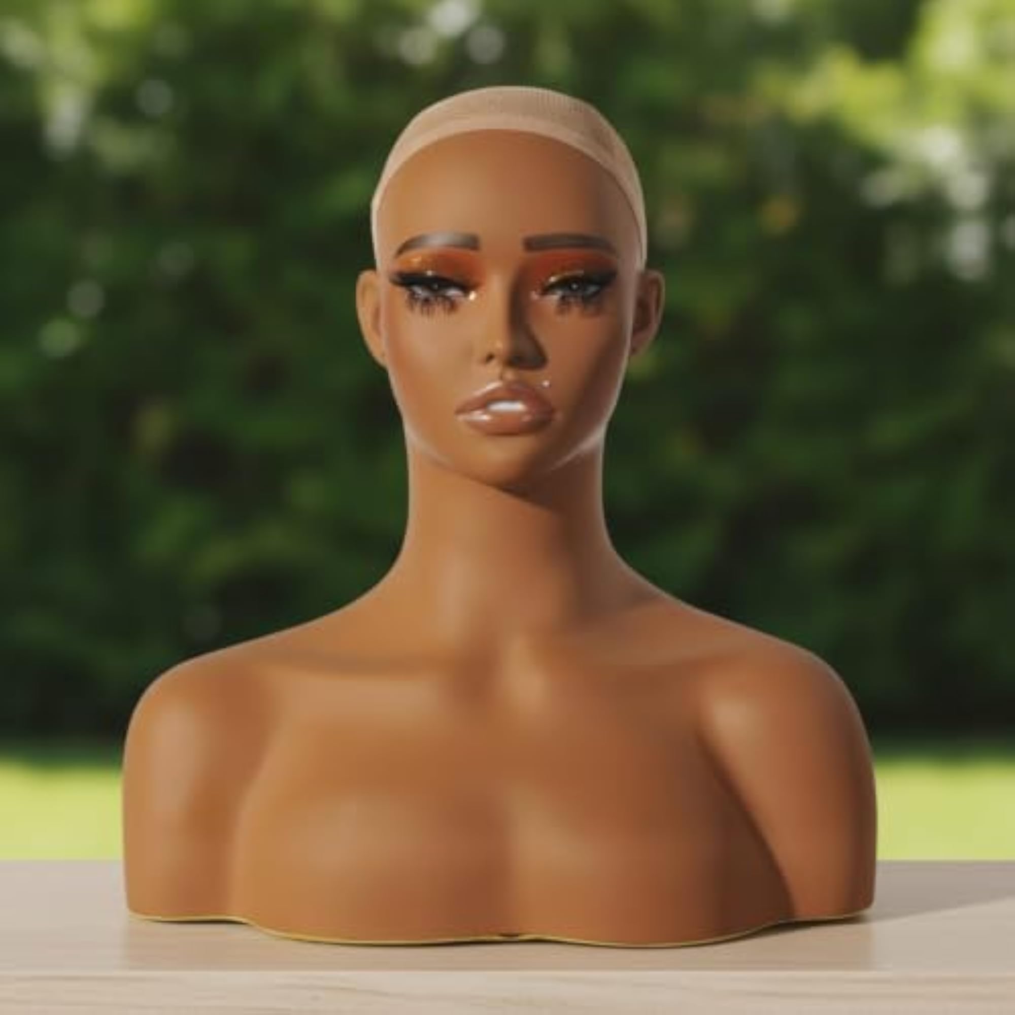 Smooth Realistic Jewelry Display Bust with Shoulders