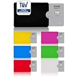 AntiSpyShop 7X RFID Schutzhüllen, TÜV geprüft, NFC Blocker - Kreditkarte, Bank EC Karte Datenschutz (7er Mix)