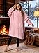 C hello cloud Oversized Hoodie Blanket, Wearable Blanket sweatshirt, Ultra Soft Sherpa Fleece Comfy Snuggle Hoodie, Gaint Fluffy Jumper Reversible, One Size Fits All Women Adults Men (Pink)