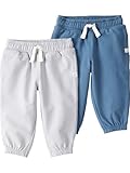 Little Planet by Carter's Boy 2-Pack Pants Made with Organic Cotton, Navy, Grey, 12M