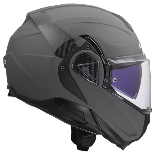 Image of LS2 Helmets Advant II Modular Motorcycle Helmet W /SunShield (Gloss Jeans Gray - X-Small)