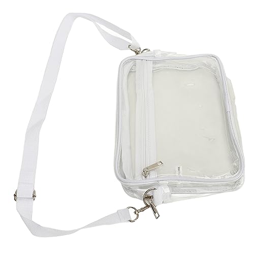 Bolsa Mensageiro de Ombro Transparente, Alça Ajustável Com Zíper à Prova D'água Em Pvc, Bolsa Mensa