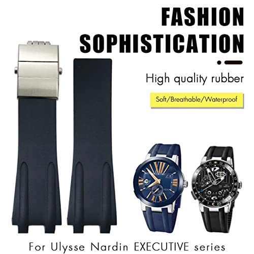 Bracelet montre Ulysse Nardin 26mm résistant sueur et eau