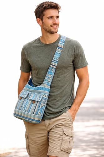 Image of SUVASANA Large Sling Shoulder Bag for Men Women Casual Comfortable Everyday Purse Travel Women's Cross-body Bags