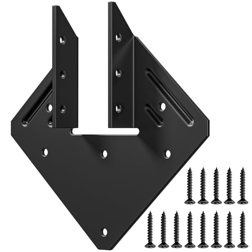 JimXiaLai Hurricane Ties for Rafters, 10 Pack, Black-Plated Steel