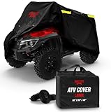 Badass Moto Ultimate ATV Cover Waterproof Heavy Duty 4 Wheeler Cover - Industrial Grade Water Proof Quad Cover, Taped Seams, Vents, Trailerable, Night Reflective, Zipper Tank Access, LARGE 95