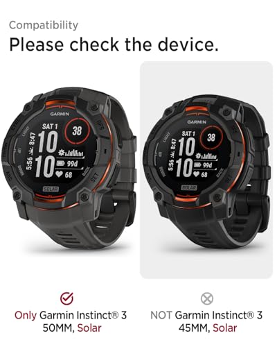 Funda para Garmin Instinct 3 Solar 50mm Miimall de TPU negro 2
