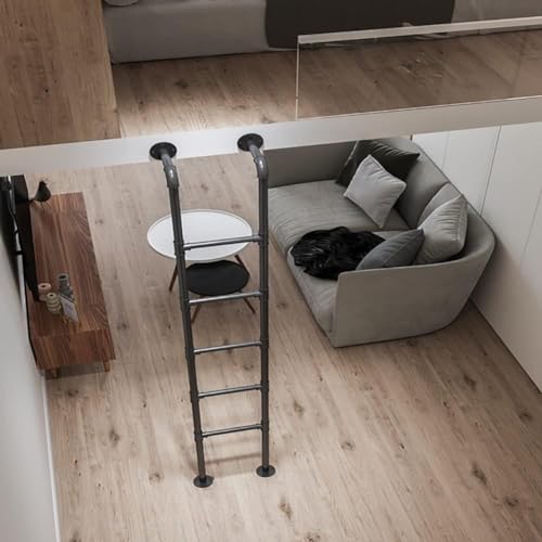 Schwerlast-Eisentreppe für Keller und Wohnwagen – Stabile 1,34 m Lange Metalltreppe für Hochbetten, ideal für Camper – Sicherheitslösung für den Zugang zu Wohnwagen