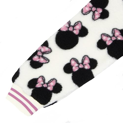 Image of Disney Lilo & Stitch, Minnie Mouse Girls Fleece Varsity Jacket - Fuzzy Lightweight Zip-Up Bomber Jacket for Kids