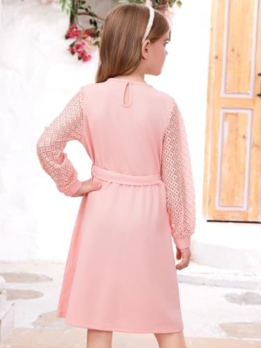 Girls Semi Formal Party Dresses Tween Kids Fall Long Sleeve Holiday Outfits 6-15 Years2