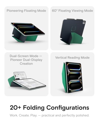 Image of MOFT Dynamic Folio Case for iPad Pro 11- inch (M5 2025 / M4 2024), Silm Magnetic Stand Case with 20+ Viewing Angles, Auto Wake /Sleep, Ultra Thin,Navy Blue