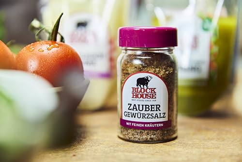 Block House Zaubergewürzsalz, Gewürzmischung für Fleisch, Fisch und Gemüse in Restaurantqualität, 280g Dose mit Streuaufsatz