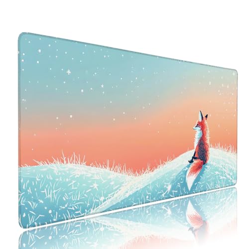 Podkładka pod mysz do gier niebieska xxl antypoślizgowe wodoodporne maty klawiaturowe lis rozszerzona duża mała podkładka pod mysz 120 x 60 x 0,3 cm do laptopa podkładka na biurko biuro i domowe