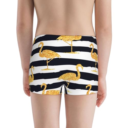 Boys' Cotton Boxer Brief Soft Underwear-Gold Flamingo3