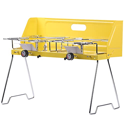 Instalación de Cocina móvil para Acampar Plegable y portátil, Estufas de Gas para Interiores y Exteriores con Quemador Doble, Calentadores de Aceite para Acampar con Quemador de 2.6KW (Yellow) Instalación de Cocina móvil para Acampar Plegable y portátil, Estufas de Gas para Interiores y Exteriores con Quemador Doble, Calentadores de Aceite para Acampar con Quemador de 2.6KW (Yellow)