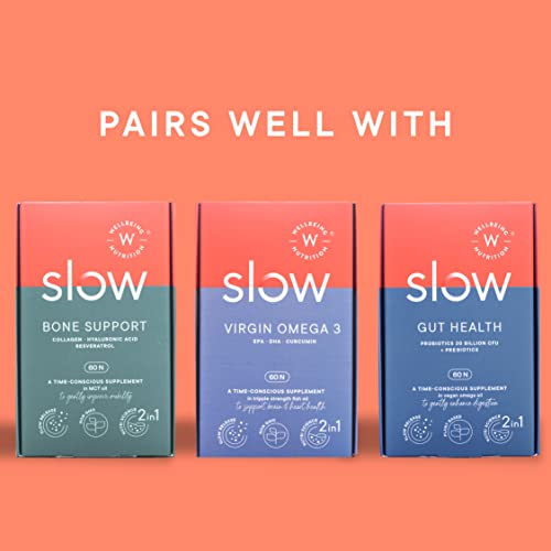 Wellbeing Nutrition Slow | Multivitamin For Women 50+ | 100% Rda Of 23 Vitamins & Minerals, Antioxidants| Astaxanthin & Vegan Omega 3 In Flaxseed Oil |Energy, Menopause, Bone, Beauty, Eye(60 Capsules) #TOP5