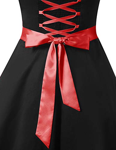 Image of DRESSTELLS Women's Vintage 1950s Cocktail Dress, Retro Tea Party Halter Swing Dresses