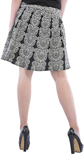 Image of Exotic India Sanganeri Wrap-Around Mini-Skirt with Printed Motifs