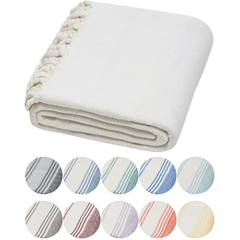DEMMEX Organic Turkish Cotton Beach Towel Cover