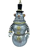 Retro Robot Snowman Christmas Tree Ornament for Kids