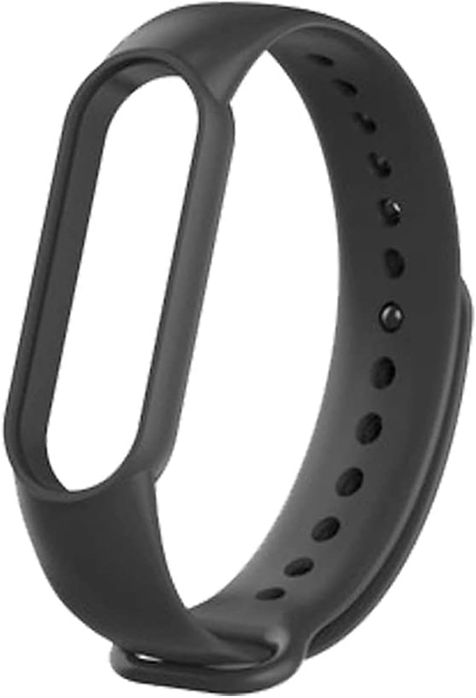 Coverzone Xiaomi Mi Band ile uyumlu 3/4/ 5/6 ile uyumlu Saat Kayışı Xiaomi Mi Band 3 4 5 6 İle Uyumlu Kaliteli Termoplastik Kordon Siyah