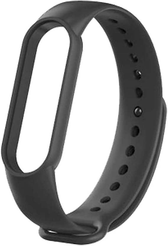 Compatible with Coverzone Xiaomi Mi Band 3/4/5/6 Watch Strap Compatible with Xiaomi Mi Band 3 4 5 6 Quality Thermoplastic Cord Black